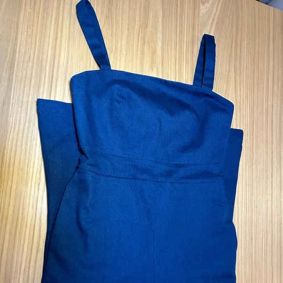 Harly Jae Bardot Navy Blue Jumpsuit Size M - Picture 6 of 8